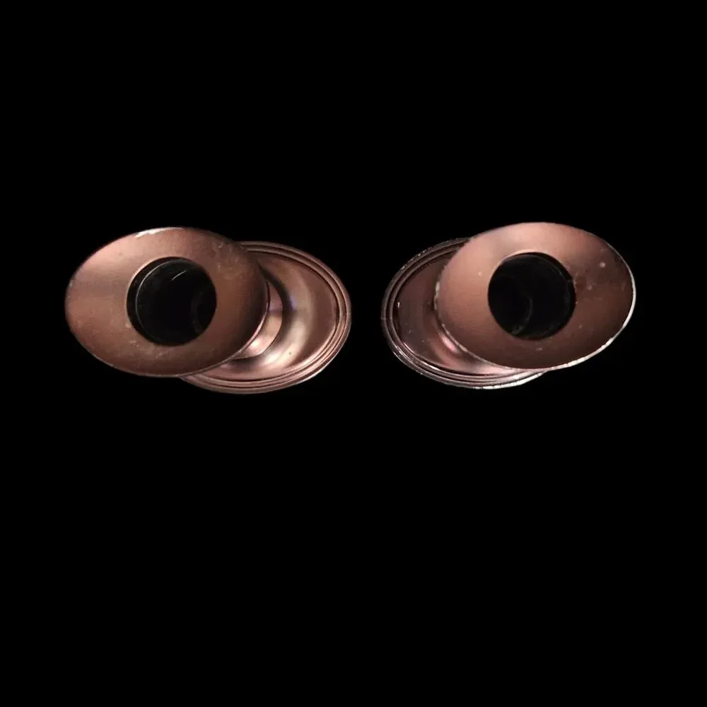 Valerie Copper Tone Metal Taper Candle Holders Vintage Matching Pair